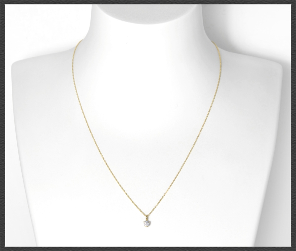 Brillant 585 Gold Collier; 0,37ct, VS2; DGI Zertifikat